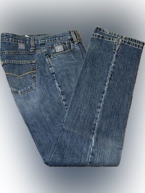 E112 Vintage Cruel Girl Women’s Blue Denim Jeans, Size 7L